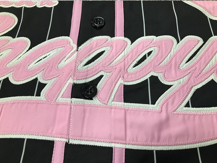 OEM Custom Baseball Jersey Shirt Cotton Sublimation Strip Embroidered Logo Baseball Uniform